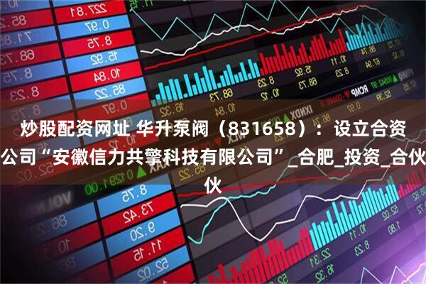 炒股配资网址 华升泵阀（831658）：设立合资公司“安徽信力共擎科技有限公司”_合肥_投资_合伙